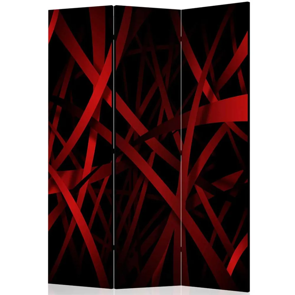 Wohnen Wohnzimmer-Regale|Paravents*Paravent in Rot & Schwarz - Lenn