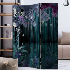 Wohnen Paravents*Paravent mit Bambus & Pflanzen Motiv - Kariono