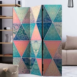 Wohnen Paravent mit Dreieck Muster mit Orient Ornamenten - Sintma