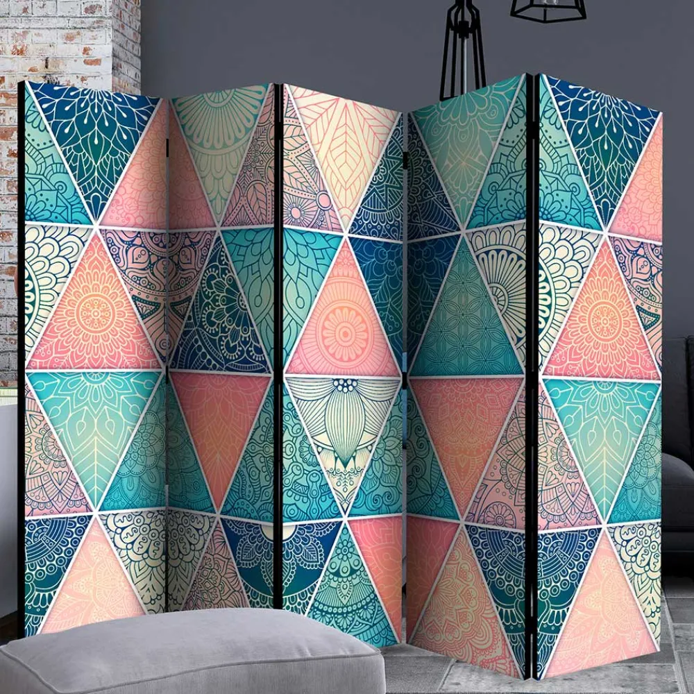 Wohnen Paravent mit Dreieck Muster mit Orient Ornamenten - Sintma