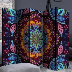 Wohnen Paravents|Boho Style Möbel*Paravent mit farbenfrohem Mandala Motiv - Yaniz