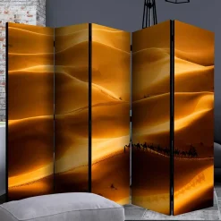 Wohnen Paravent mit Foto Wüste mit Kamel Karavane - Lively