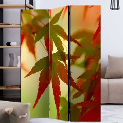 Wohnen Paravents|Wohnzimmer-Regale*Paravent mit Fotodruck Fächerahorn Blätter - Kasaryn