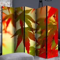 Wohnen Paravents|Wohnzimmer-Regale*Paravent mit Fotodruck Fächerahorn Blätter - Kasaryn