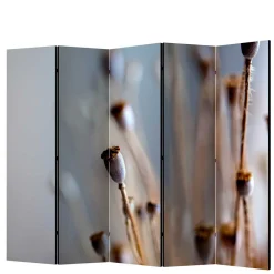 Wohnen Paravents*Paravent mit Fotoprint Mohn Samenkapseln - Porongo