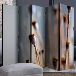 Wohnen Paravents*Paravent mit Fotoprint Mohn Samenkapseln - Porongo