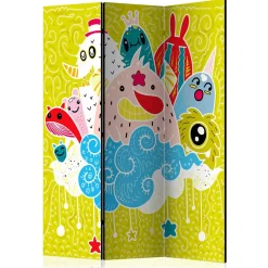 Kinder Wohnen Paravent mit Kawaii Monster Motiv - Quarzas