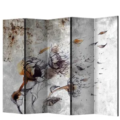 Wohnen Wohnzimmer-Regale*Paravent mit Kunstmotiv Sonnenblumen im Wind - Grema