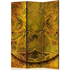 Wohnen Paravent mit Mandala Motiv Goldfarben - Gabrio