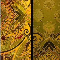Wohnen Paravent mit Mandala Motiv Goldfarben - Gabrio