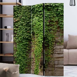 Wohnen Paravent mit Mauer & Ranke Wilder Wein - Letona