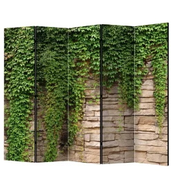 Wohnen Paravent mit Mauer & Ranke Wilder Wein - Letona