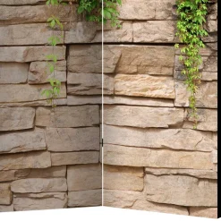 Wohnen Paravent mit Mauer & Ranke Wilder Wein - Letona