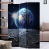 Wohnen Paravents*Paravent mit Mond & Erde Weltraummotiv - Laviette