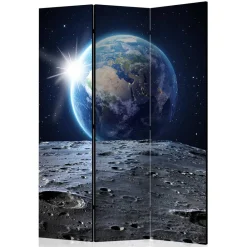 Wohnen Paravents*Paravent mit Mond & Erde Weltraummotiv - Laviette