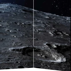 Wohnen Paravents*Paravent mit Mond & Erde Weltraummotiv - Laviette