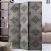 Wohnen Paravent mit Ornament Muster in Grau - Scandrec