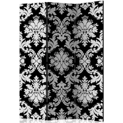 Wohnen Paravents|Vintage Möbel*Paravent mit Ornament Muster in Schwarz Weiß - Metallin