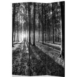 Wohnen Paravent mit Schwarz-Weiss Druck Wald - Norte