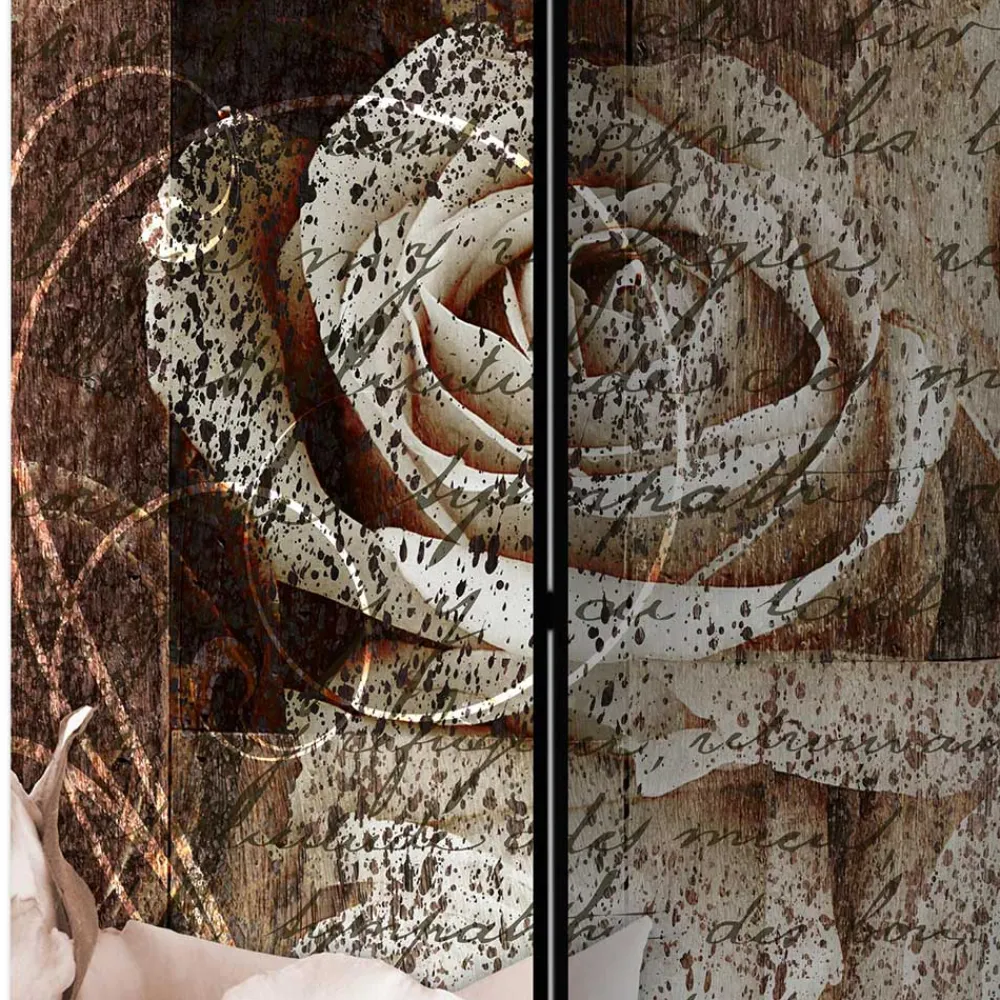 Wohnen Paravent mit Vintage Rosen Motiv - Lavaco