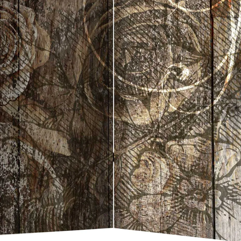 Wohnen Paravent mit Vintage Rosen Motiv - Lavaco