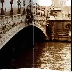 Wohnen Paravents|Vintage Möbel*Paravent Raumtrenner mit Schwarzweiß Fotodruck - Charon