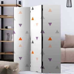 Wohnen Paravents*Paravent Trennwand mit Muster Dreiecke - Flarinca