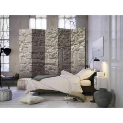 Wohnen Paravent Trennwand mit Sandstein Mauer - Basiclicata