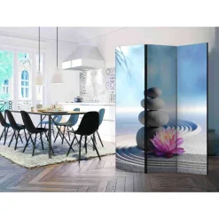 Wohnen Wohnzimmer-Regale|Paravents*Paravent Trennwand mit Zen Foto Motiv - Rhodos