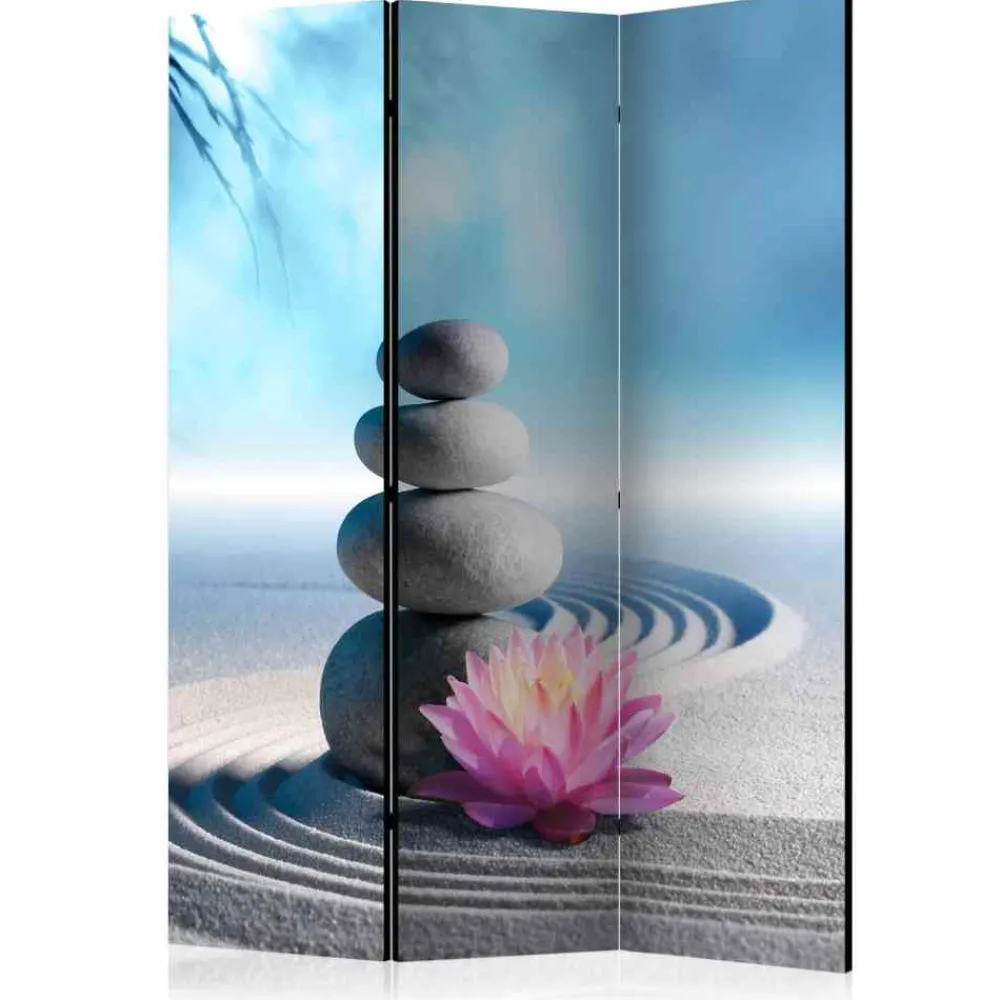 Wohnen Wohnzimmer-Regale|Paravents*Paravent Trennwand mit Zen Foto Motiv - Rhodos