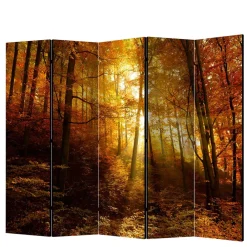 Wohnen Paravents*Paravent Trennwand Wald in Herbststimmung - Jemja