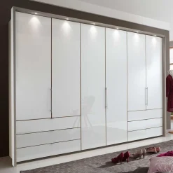 Wohnen Passepartout Kleiderschrank mit LED Beleuchtung - Tumiva