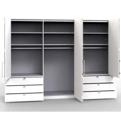 Wohnen Passepartout Kleiderschrank mit LED Beleuchtung - Tumiva