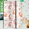 Wohnen Wohnzimmer-Regale|Kinder-Paravents*Pastellfarben Paravent mit Einhorn Köpfen Kunstmotiv - Manca