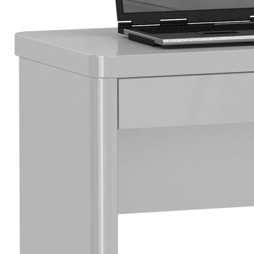 Wohnen Jugendzimmertische|Kinderschreibtische*PC-Tisch Trevoz in Hochglanz Weiß