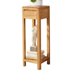 Wohnen Telefontische*Pflanzenhocker aus Wildeiche Massivholz - Uvinessa