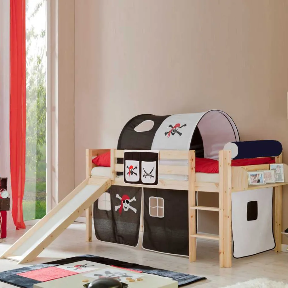 Wohnen Kinderbetten*Piraten Hochbett Nalisha mit Rutsche