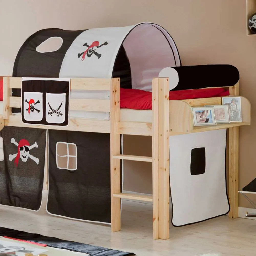 Wohnen Kinderbetten*Piraten Hochbett Nalisha mit Rutsche