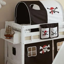 Kinder Wohnen Piraten Kinder-Hochbett mit Podest Rutsche - Mercy