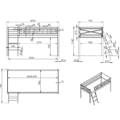 Kinder Wohnen Piraten-Hochbett fürs Kinderzimmer - Emzilian