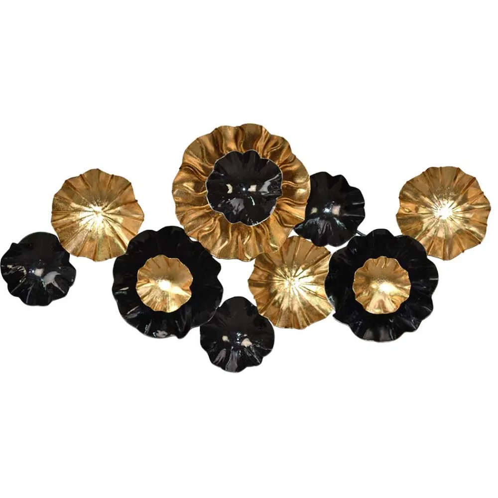 Wohnen Wandbilder*Plastische Wanddekoration Metall Rosetten - Mezera