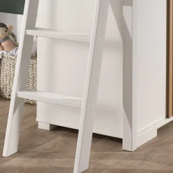 Wohnen Weiße Möbel|Jugendbetten*Platzsparendes Hochbett mit Schrank - Rupicon (zweiteilig)