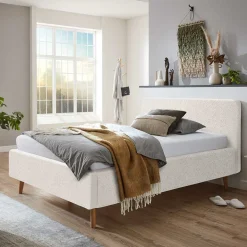 Wohnen Plüsch Polsterbett in Creme - Ilena