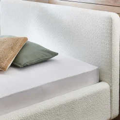 Wohnen Plüsch Polsterbett in Creme - Ilena