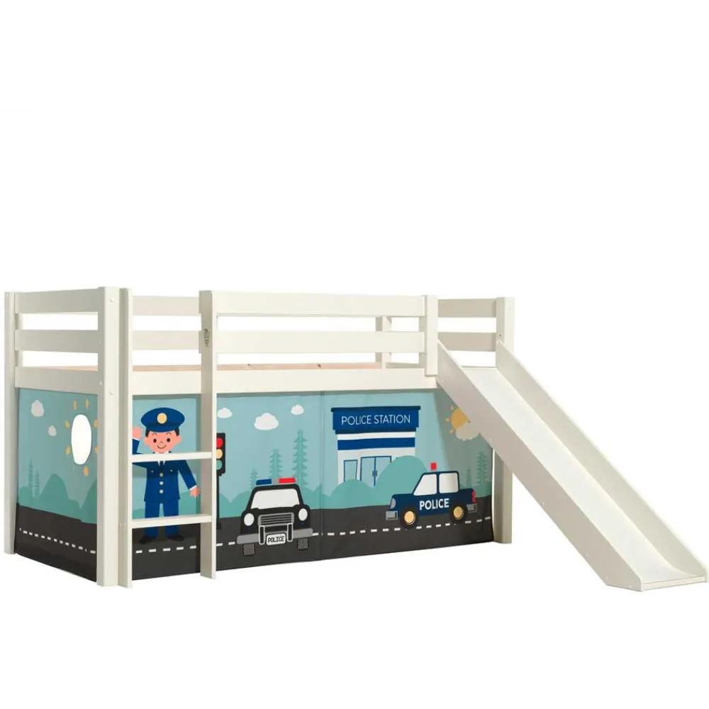 Wohnen Kindermöbel|Kinderbetten*Polizei Abenteuerbett Hochbett in Weiß - Occitan