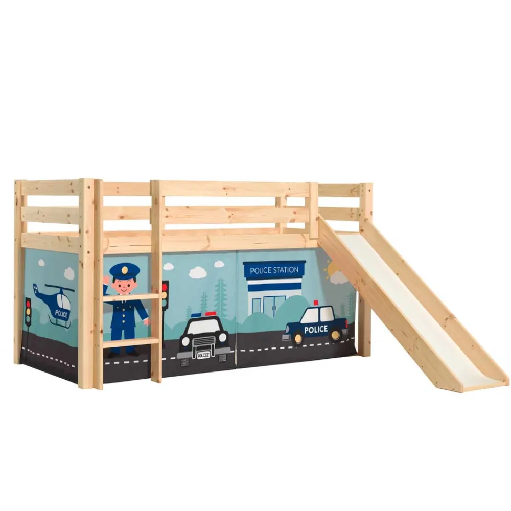 Kinder Wohnen Polizei Hochbett mit Rutsche - Kantuna