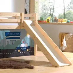 Kinder Wohnen Polizei Hochbett mit Rutsche - Kantuna