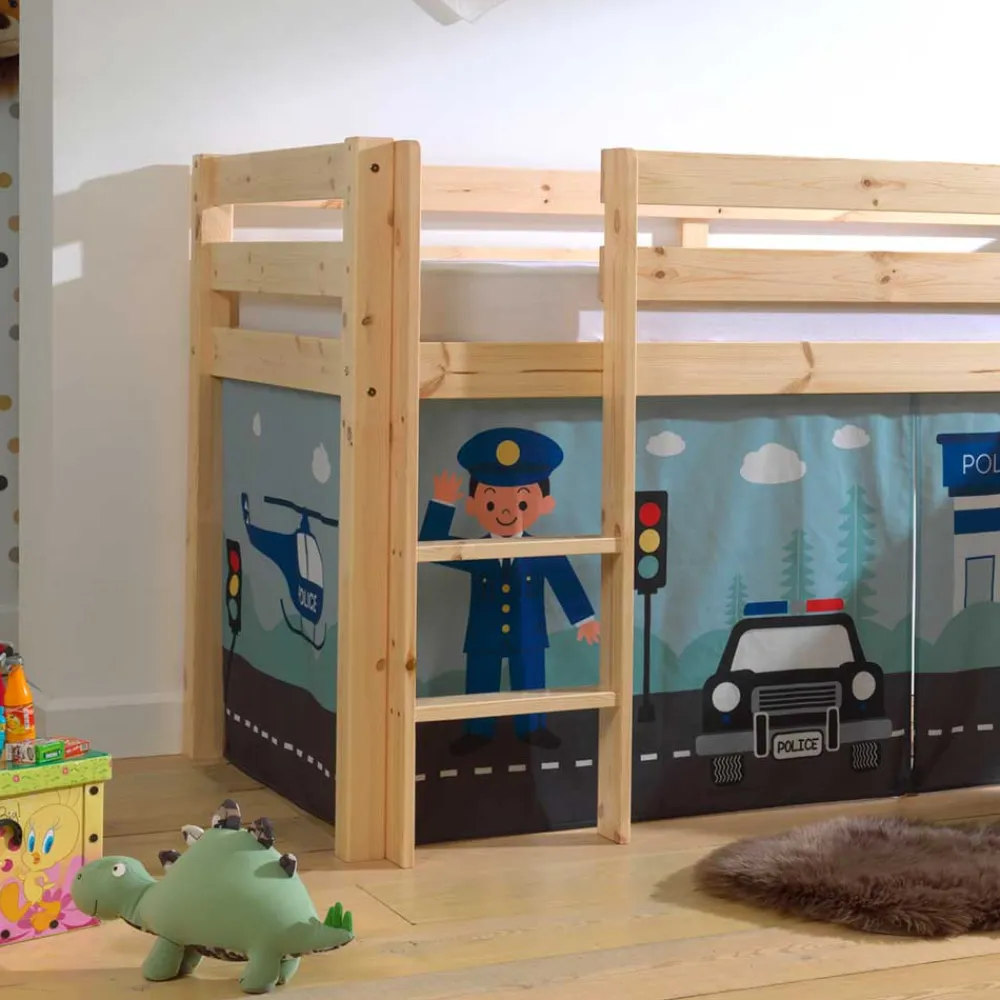 Kinder Wohnen Polizei Hochbett mit Rutsche - Kantuna