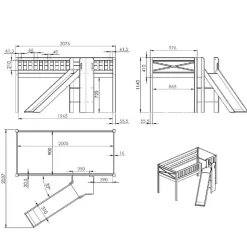 Wohnen Kindermöbel|Kinderbetten*Polizei Rutschbett in Weiß - Tubianas