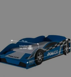 Wohnen Kinderbetten|Kindermöbel*Polizeibett mit Matratze 70x140 cm - Adendro